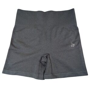 RYDERWEAR Medium Black Seamless Scrunch Bum High Waist Bike Shorts Athletic Gym